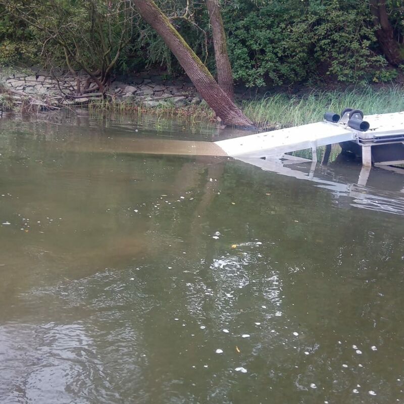 Steg und Zusatzrampe Wasserzugang Anglerhaus Möhnesee